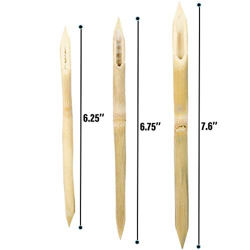 AUEAR, 3 Pack Bamboo Double Head Pointed Stylus Pen Reed Pens Pottery Ceramic Shaping Tools Polymer Clay Tool - Image 2