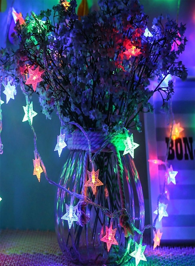 ZCM-HAPPY Decorative LED Low Voltage Star Light String Colorful for Indoor and Outdoor 20 Meters 200 Lights Plug-In Type  - Image 1