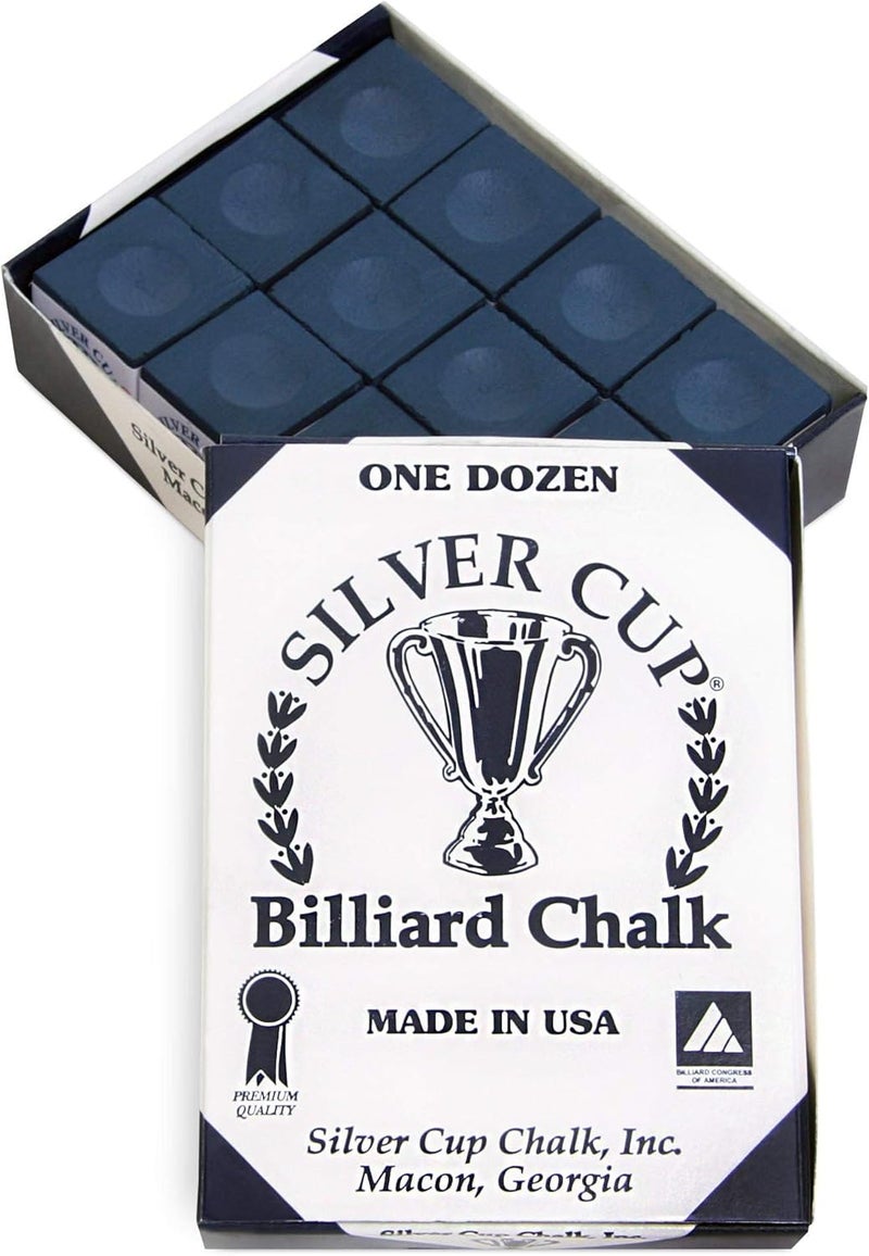 Silver Cup Billiard CHALK - ONE DOZEN - Image 1