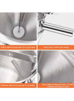 vsell24 Stainless Steel Piston Funnel with Stand – Precision Sauce, Cream & Chocolate Dispenser for Pastry, Baking & Waffle Making  - Image 4