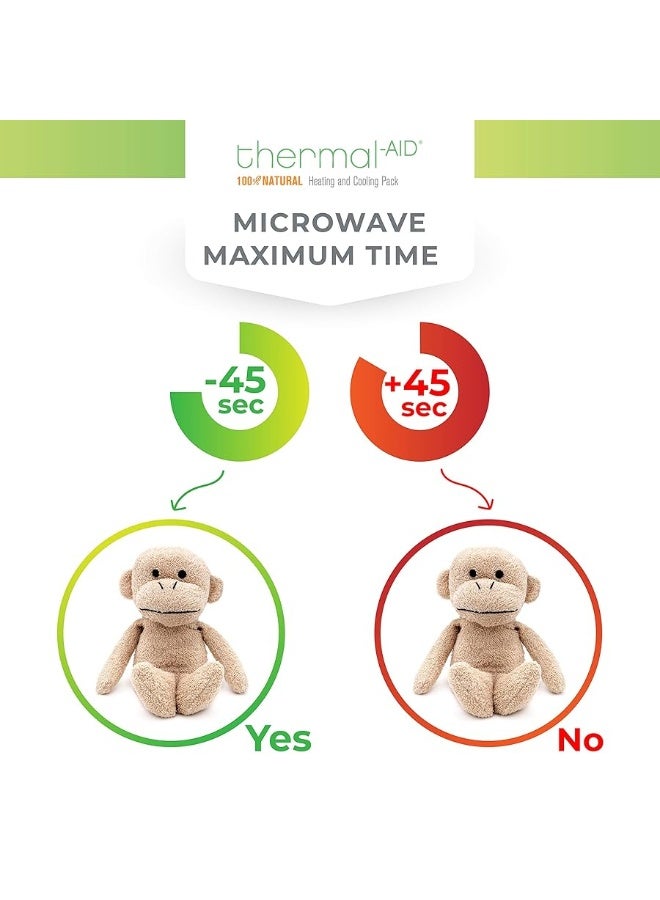 Thermal-Aid ThermalAid Zoo Microwavable Stuffed Animal  Plush Toy and Hot Cold Pack  Jo Jo The Monkey  - Image 2