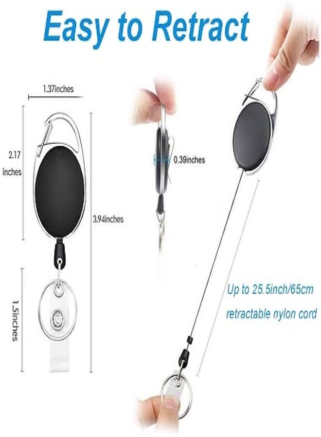 Lazybeee حامل بطاقات Lazybeee Secure Yo-Yo Clip شديد التحمل مع حامل بطاقات شفاف - أزرق (عبوة من قطعة واحدة) - Image 5
