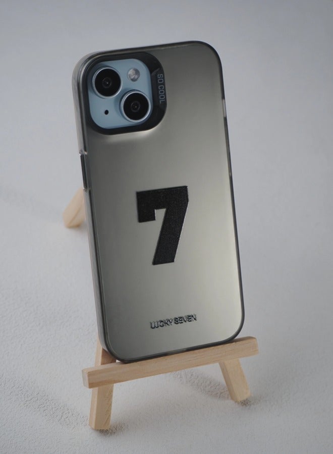 ShebSheb Lucky 7 Phone Case for iPhone 14,Matte Luxury Shockproof Slim Thin Phone Cover - Image 1
