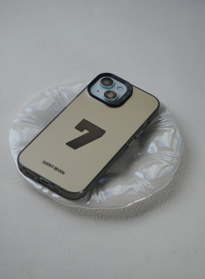 ShebSheb Lucky 7 Phone Case for iPhone 14,Matte Luxury Shockproof Slim Thin Phone Cover - Image 3