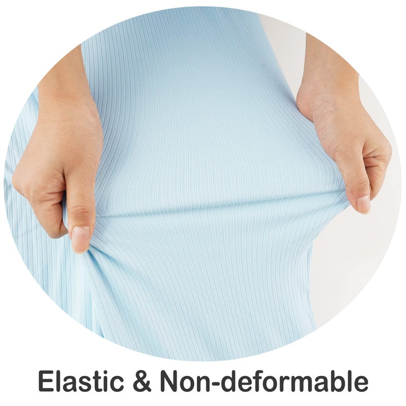 Viviland Jersey Swaddle Blanket, Ultra Soft Stretchy Receiving Blanket, Baby Boy Newborn Swaddle Wrap, 40 x 30 inches, 2 Pcs, Elephant - Image 4