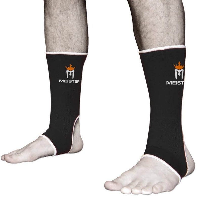 Muay Thai MMA Ankle Support Wraps (Pair) - Black