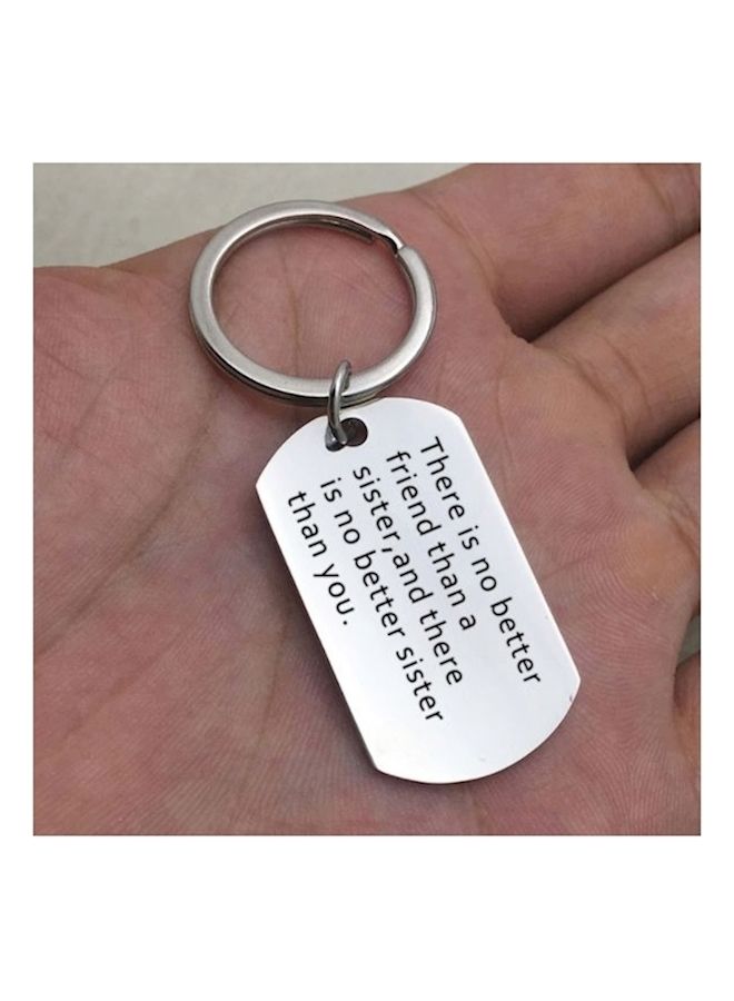 NIBEMINENT There Is No Better Friend Than A Sister Stainless Steel Key Chain - Image 2