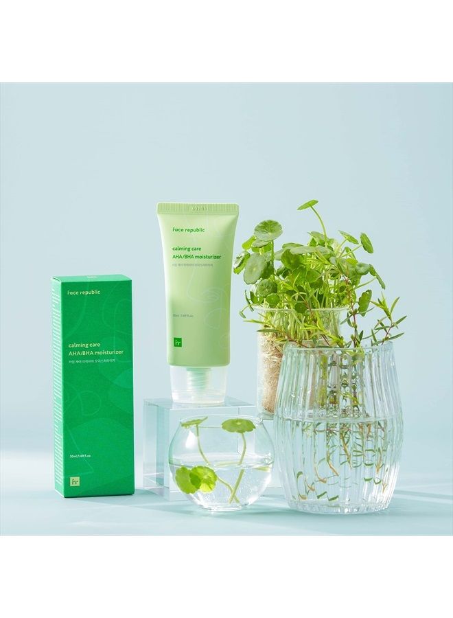 Face Republic Calming Care AHA/BHA Moisturizer 50mL | Soothing Gel Cream | Clarifying & Moisturizing | Cica, Aloe, Squalane | Korean Skincare  - Image 5