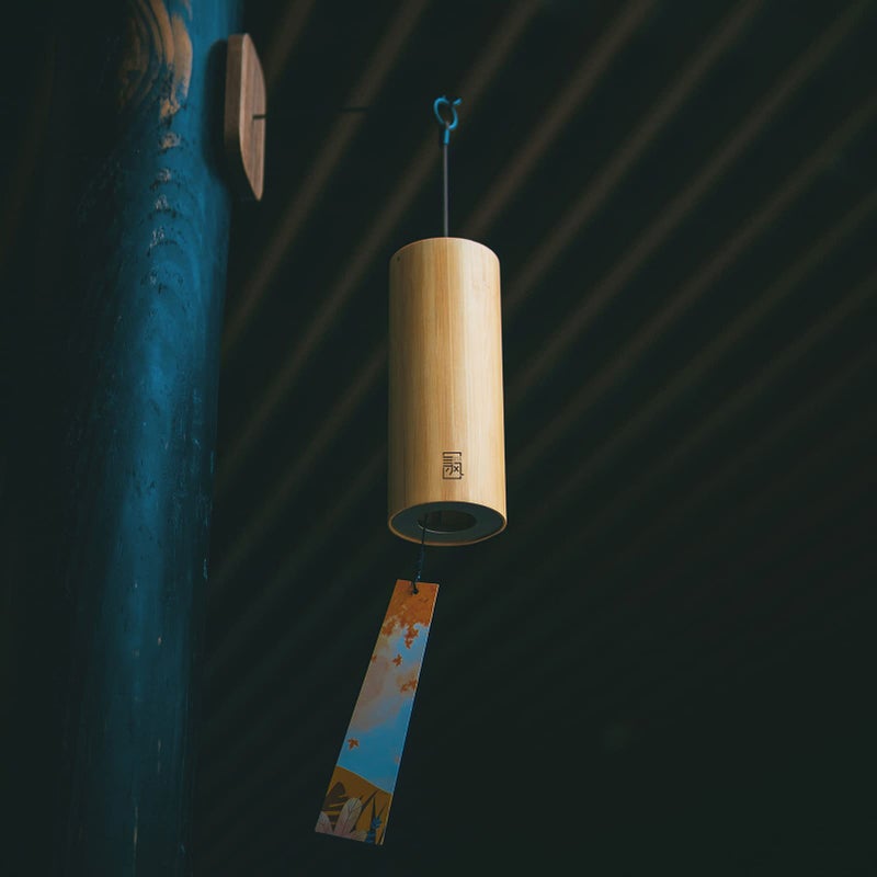 LingTing Bamboo Wind Chimes for Sound Healing, Meditation, Relaxing Emotions,Chord Wind Chimes Hand-Cranked Wind Chimes Unique Decor Gardening Gift for Outdoor Decoration(C-Wind), Yellow - Image 5