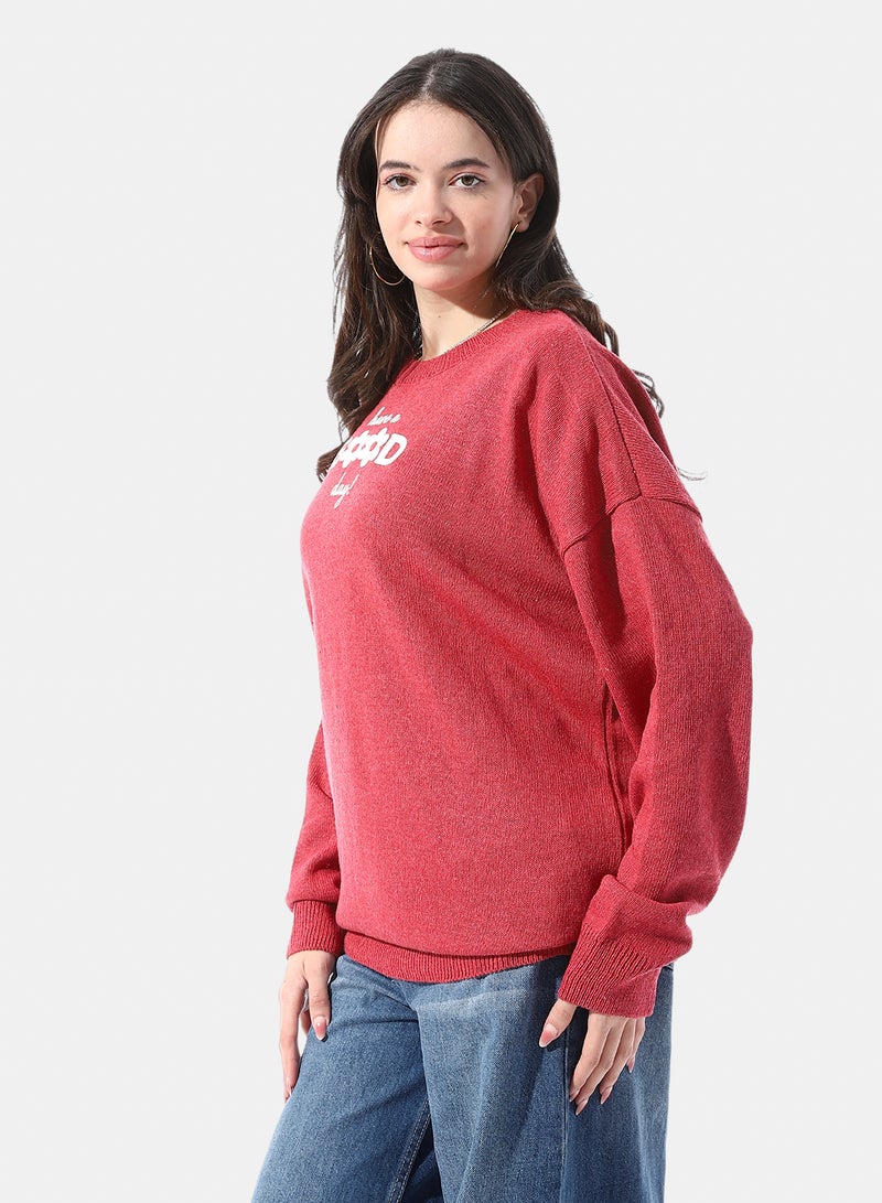 Andora Have A Good Day Patterned Long Sleeves Pullover - Image 2