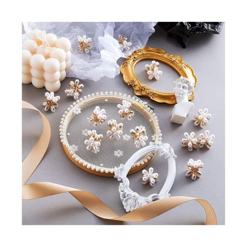 PANCIKAA ® 4Pcs Small Pearl Hair Claw Clips Retro Hair Clips with Daisy Flower, Sweet Artificial Bangs Clips Decorative Hair Accessories for Women Girls - Image 3