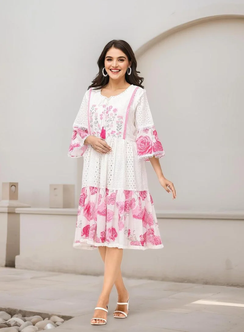 آي شين Floral Eyelet Dress