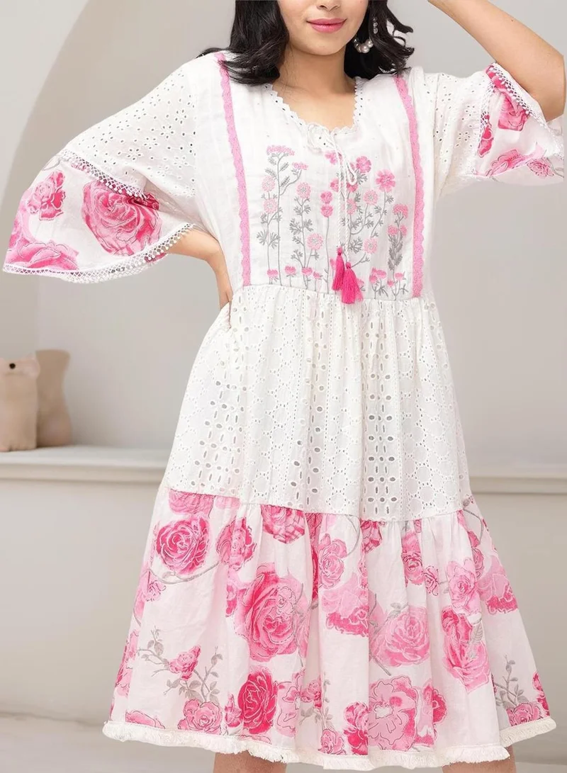 آي شين Floral Eyelet Dress