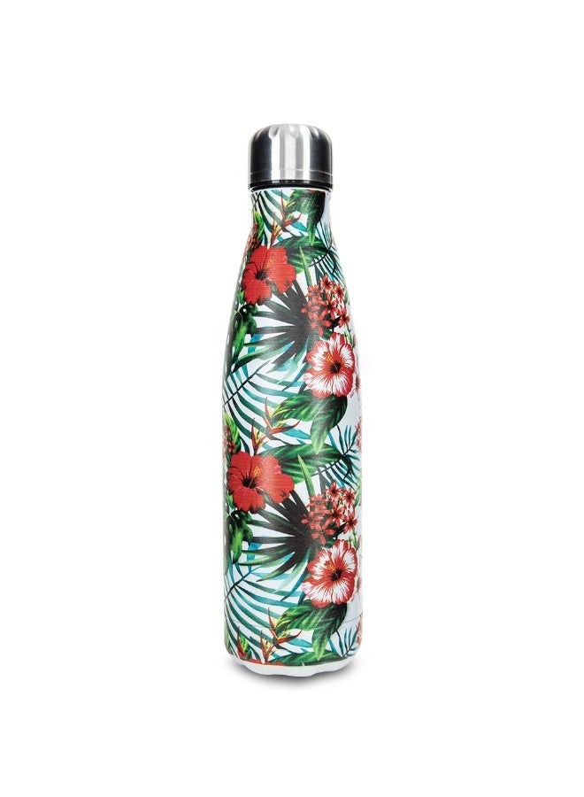 Hydrobrew Double wall Stainless Steel Water Bottle 500ML  - Tropical Hibiscus - Image 5