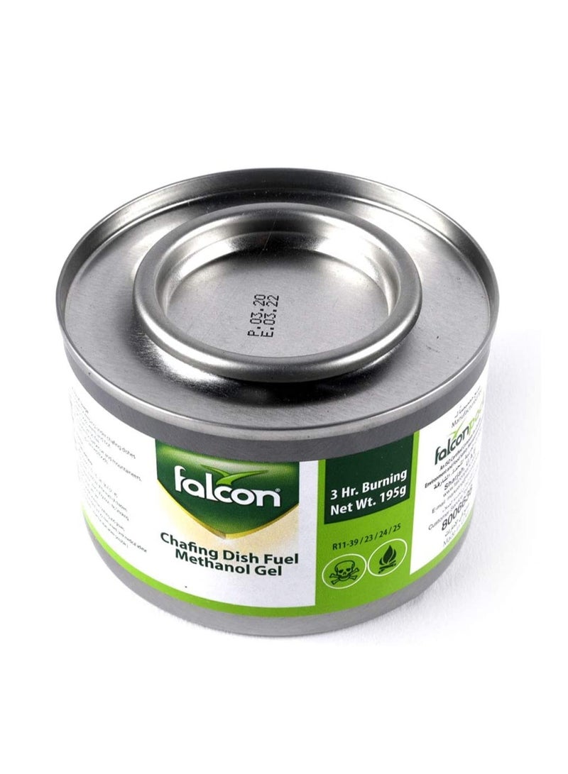 Falcon 6 Piece Chafing Dish Fuel Methanol Gel Gas Dishes Burner Can to Keep Food Warm with 3 Hours  - Image 2