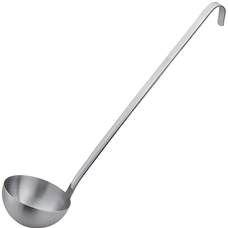 Vollum 1-Piece Ladle Heavy Duty Thick Stainless Steel - 6 Ounce (3.6" Bowl Diameter, 12.1" Handle Length) - Image 1