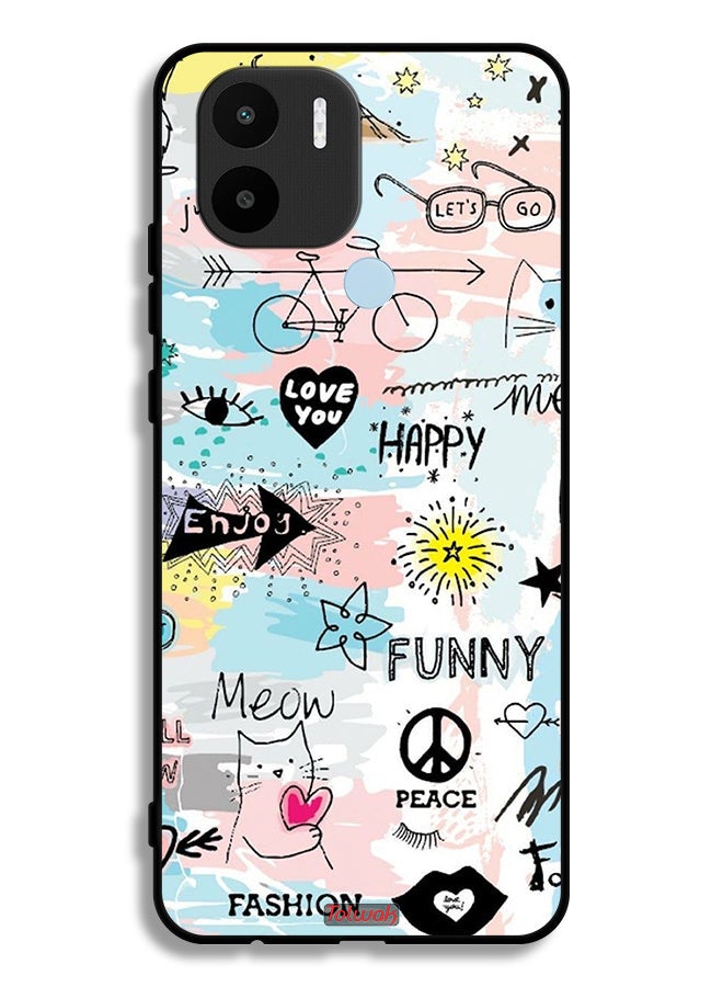 Tolwak Xiaomi Redmi A1 Plus Protective Case Cover Love You Tags - Image 2