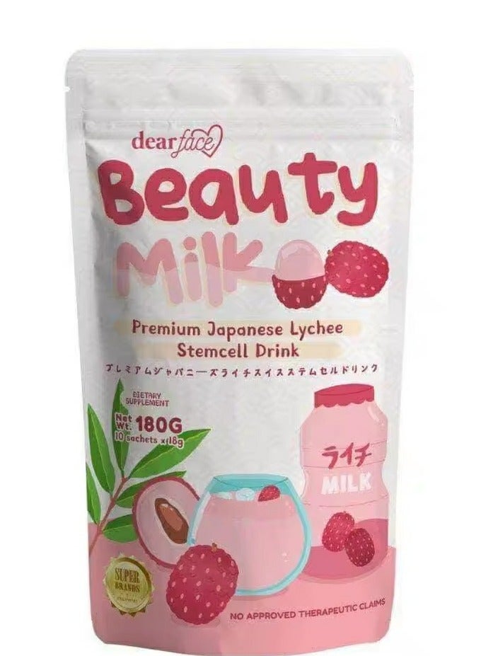 دير فيس حليب بيوتي مشروب الخلايا الجذعية الياباني الفاخر من الليتشي السويسري