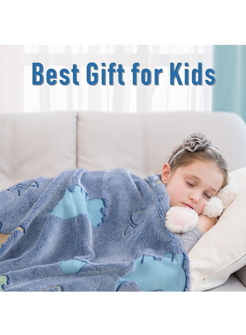 FASHION HOME Kids Glow in The Dark Blanket Soft Throw All Seasons for Couch Sofa Bed 150 x 120cm - Image 3