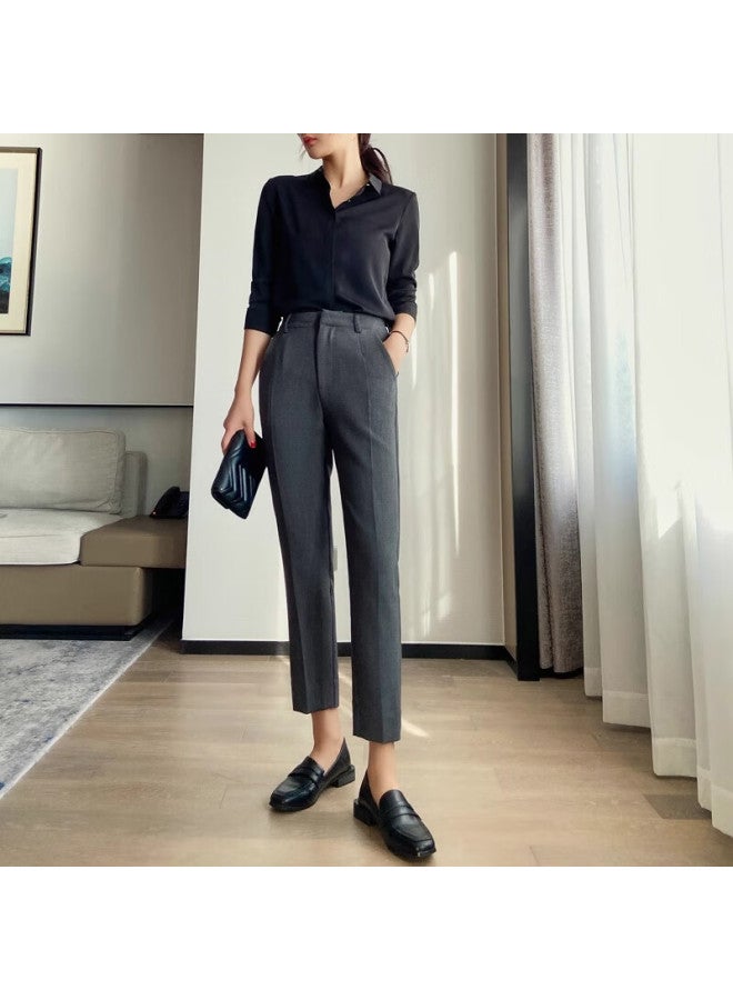 Lady Bird Miss Bird Black Suit Pants Women's Spring And Summer Professional Formal Interview Straight Pants Small Size ette Trousers - Image 3