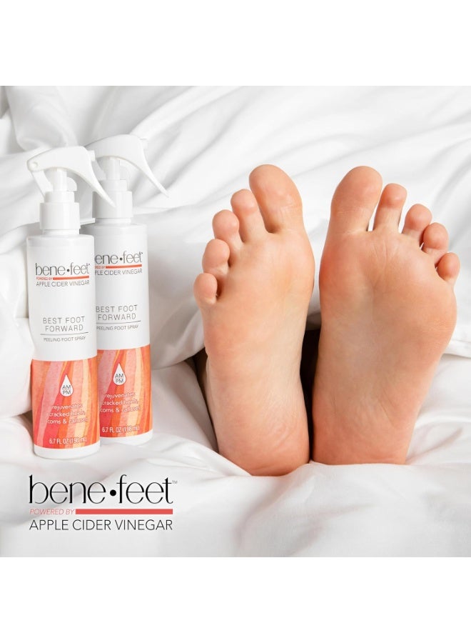 Benefeet Best Foot Forward Peeling Spray - May Help Rejuvenate + Smooth for Cracked Heels, Corns + Calluses Made w/Shea Butter, Apple Cider Vinegar + Tea Tree Oil, 6.7 oz (2 Pack) - Image 3