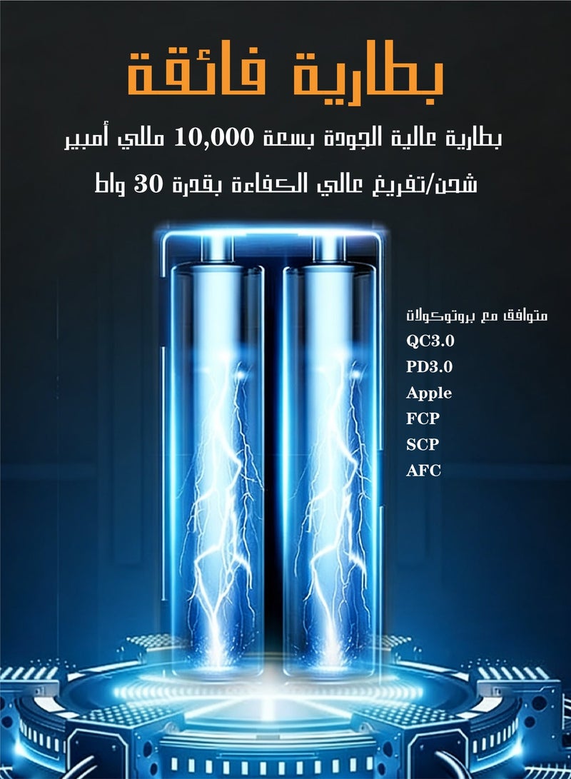 يهييو منفاخ هواء صغير، مروحة توربو محمولة 130,000 دورة في الدقيقة، مكنسة كهربائية قابلة للشحن، بطارية سريعة الشحن 10,000 مللي أمبير، منظف هواء كهربائي لاسلكي صغير مزود بإضاءة، منفاخ لاسلكي صغير مع ملحق مكنسة شفط - Image 3