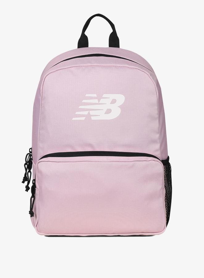 New Balance Pink Logo Backpack with Zip Closure - Image 1