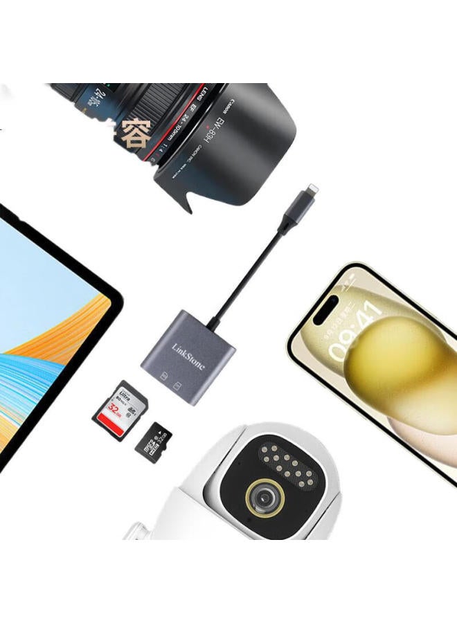 Linkstone Liantuo, Multifunctional Card Reader Sd/Tf Two-In, Compatible With Apple Card Reader, Otg Card Reader, Dash Cam, Dslr, Surveillance, Mobile Phone, Camera Storage Memory Card - Image 3