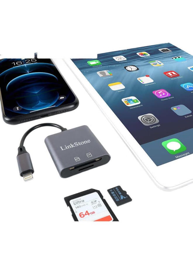 Linkstone Liantuo, Multifunctional Card Reader Sd/Tf Two-In, Compatible With Apple Card Reader, Otg Card Reader, Dash Cam, Dslr, Surveillance, Mobile Phone, Camera Storage Memory Card - Image 1
