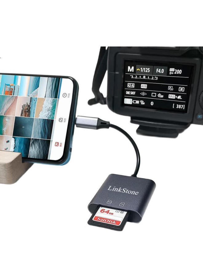 Linkstone Liantuo, Multifunctional Card Reader Sd/Tf Two-In, Compatible With Apple Card Reader, Otg Card Reader, Dash Cam, Dslr, Surveillance, Mobile Phone, Camera Storage Memory Card - Image 2