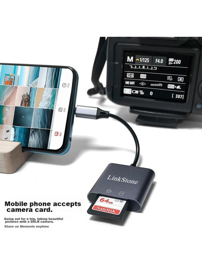 Linkstone Liantuo, Multifunctional Card Reader Sd/tf Two-in, Compatible With Apple Card Reader, Otg Card Reader, Dash Cam, Dslr, Surveillance, Mobile Phone, Camera Storage Memory Card - Image 2