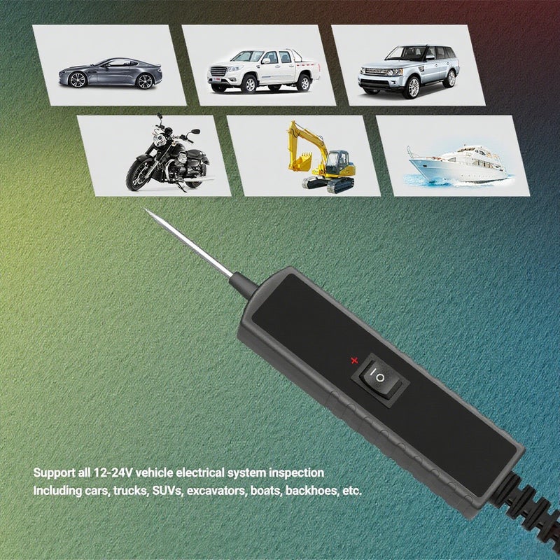 P55 Automotive Circuit Tester Car Electrical System Short Tester 12-24V DC with Function Flashlight Component Activation/Continuity Testing/Grounding Detection/Trace Locate Short - Image 4