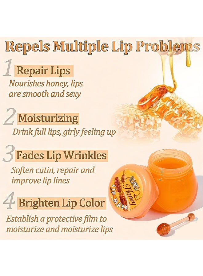 Ushas Honey-Lip Mask Lip,Balm Moisturizing Fade Lip Lines Lip Mask Hydrating Dry Protection - Image 5