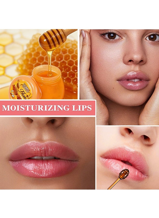 Ushas Honey-Lip Mask Lip,Balm Moisturizing Fade Lip Lines Lip Mask Hydrating Dry Protection - Image 2