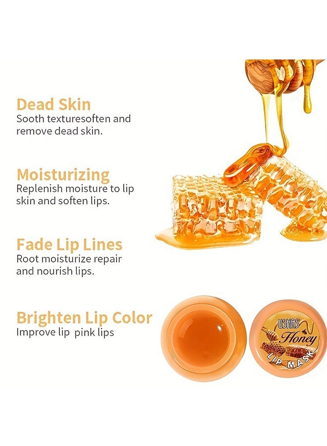 Ushas Honey-Lip Mask Lip,Balm Moisturizing Fade Lip Lines Lip Mask Hydrating Dry Protection - Image 3