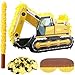 Sonarun Construction Dump Truck Pinata Excavator Pinata with Blindfold Bat Confetti for Kids Construction Truck Birthday Party Supplies - Image 2