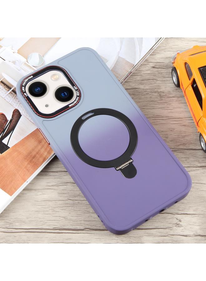 S-TOP Case For iPhone 14 Plus Gradient MagSafe Holder Liquid TPU Hybrid PC Phone Case - Image 2
