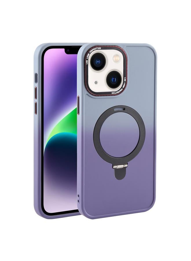 S-TOP Case For iPhone 14 Plus Gradient MagSafe Holder Liquid TPU Hybrid PC Phone Case - Image 1