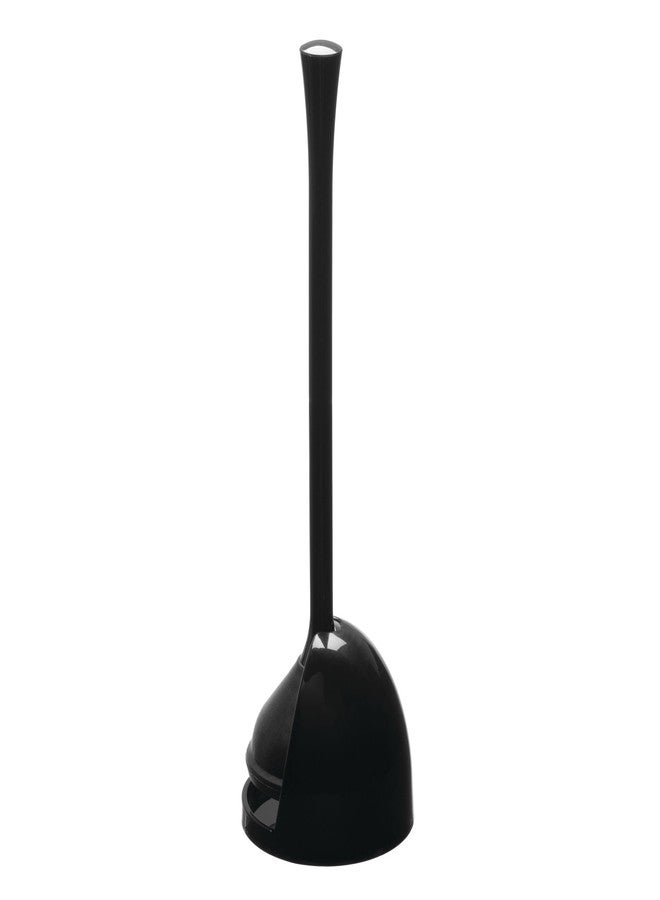 InterDesign iDesign Compact Toilet Holder for Bathroom Cleaning and Storage-Black Plunger - Image 1