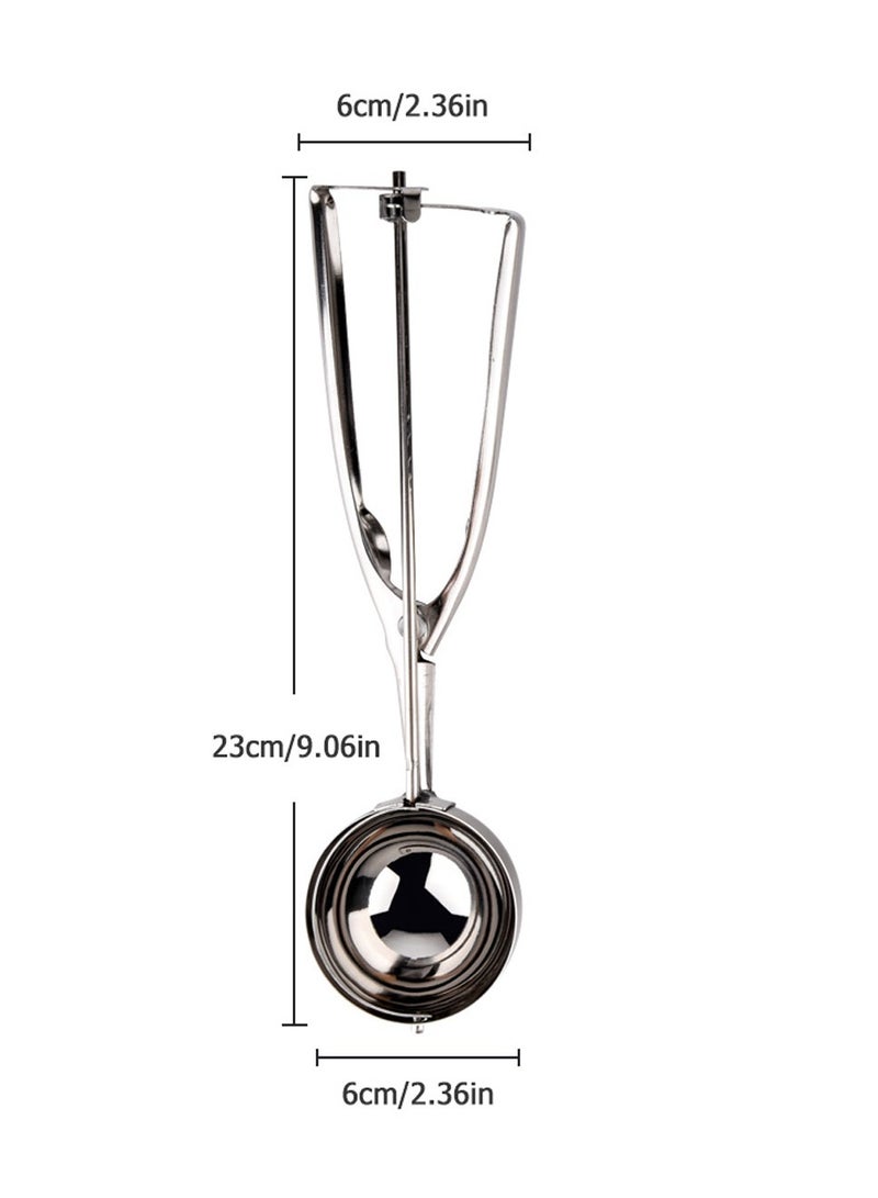 Stainless Steel Ice Cream Scoop Stack Spoon Watermelon Fruit Baller Making Tools, 6CM  - Image 5