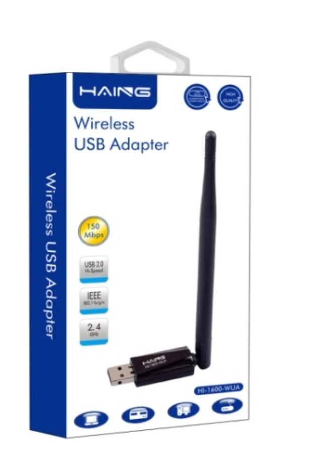 Haing USB Wireless Network/LAN Dongle Adapter 150Mbps  - Image 1