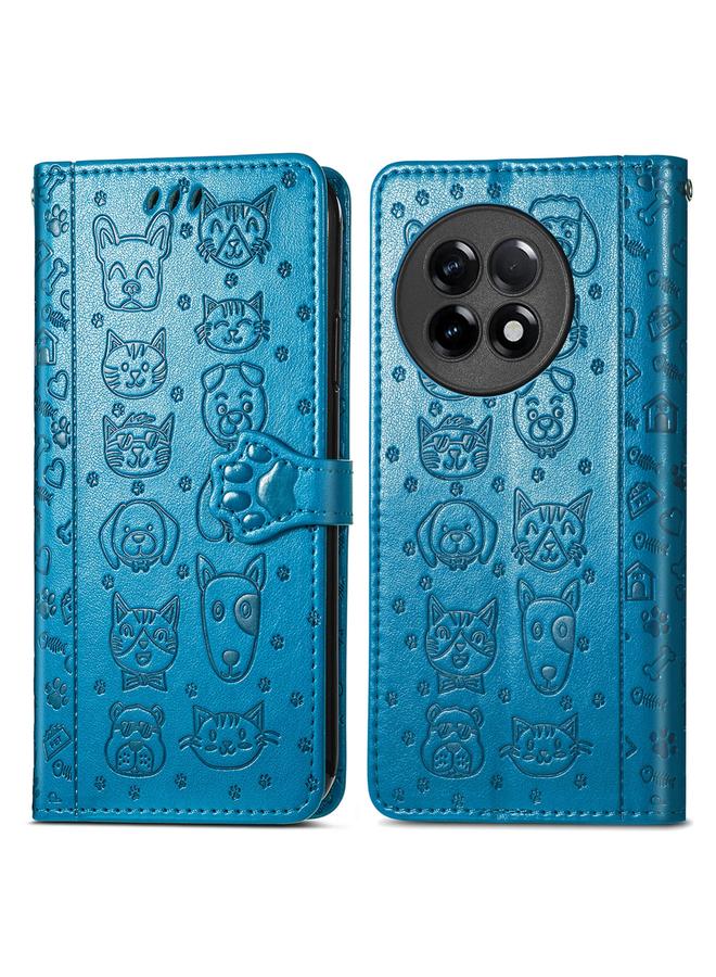 اس-توب جراب جلدي لهاتف OnePlus Ace 2 بتصميم قطة وكلب - Image 2