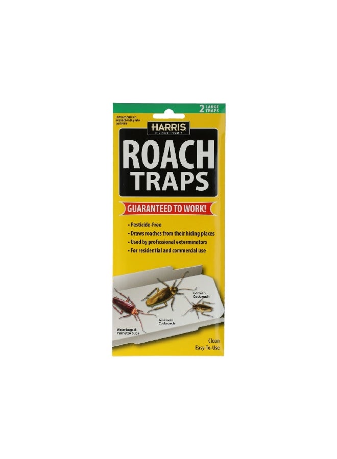 Harris 2-Piece Pesticide-Free Foldable Design Roach Trap Set 11.43 x 0.76 x 25.65 cm - Image 1
