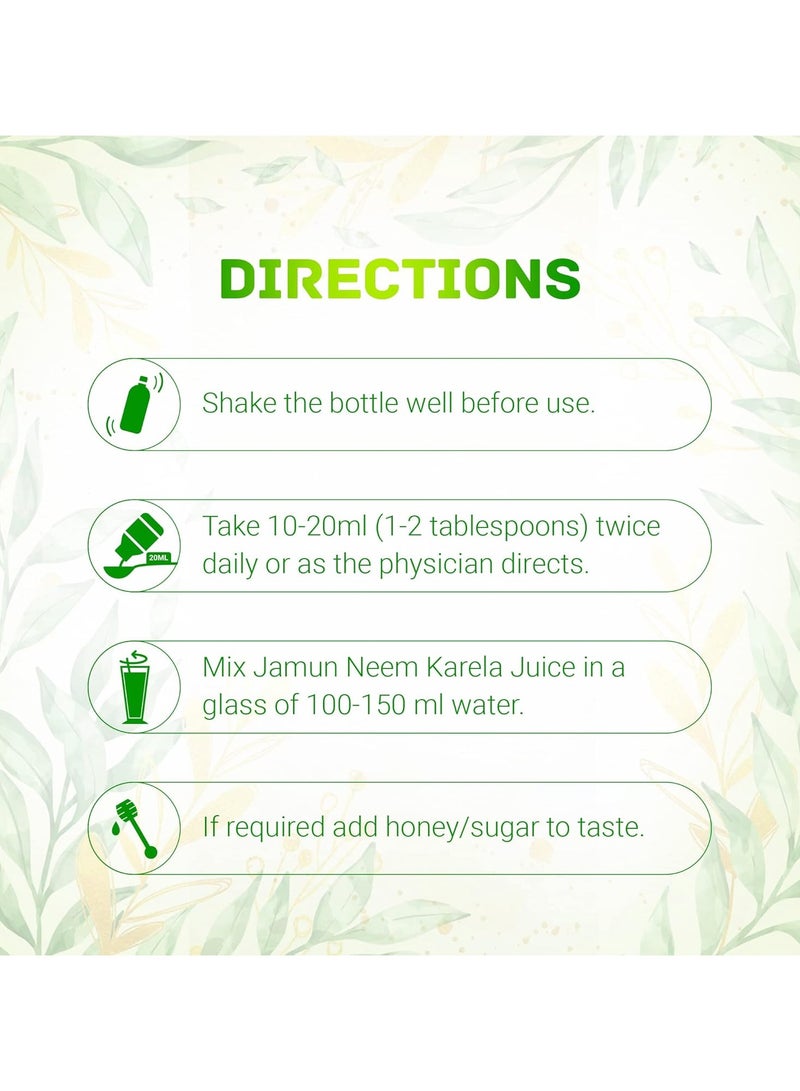 Dabur Jamun Neem Karela Juice 1L Helps Control Blood Sugar Reduces Bad Cholesterol Supports Metabolic and Digestive Health Ayurvedic Juice for Diabetic Care  - Image 5