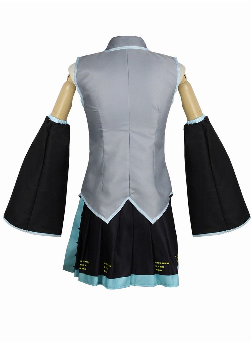 Generic 6 Piece Set Hatsune Miku Dress Anime Cosplay snow Costume JK Sailor Dress Uniform Full Set For Womens  - Image 3