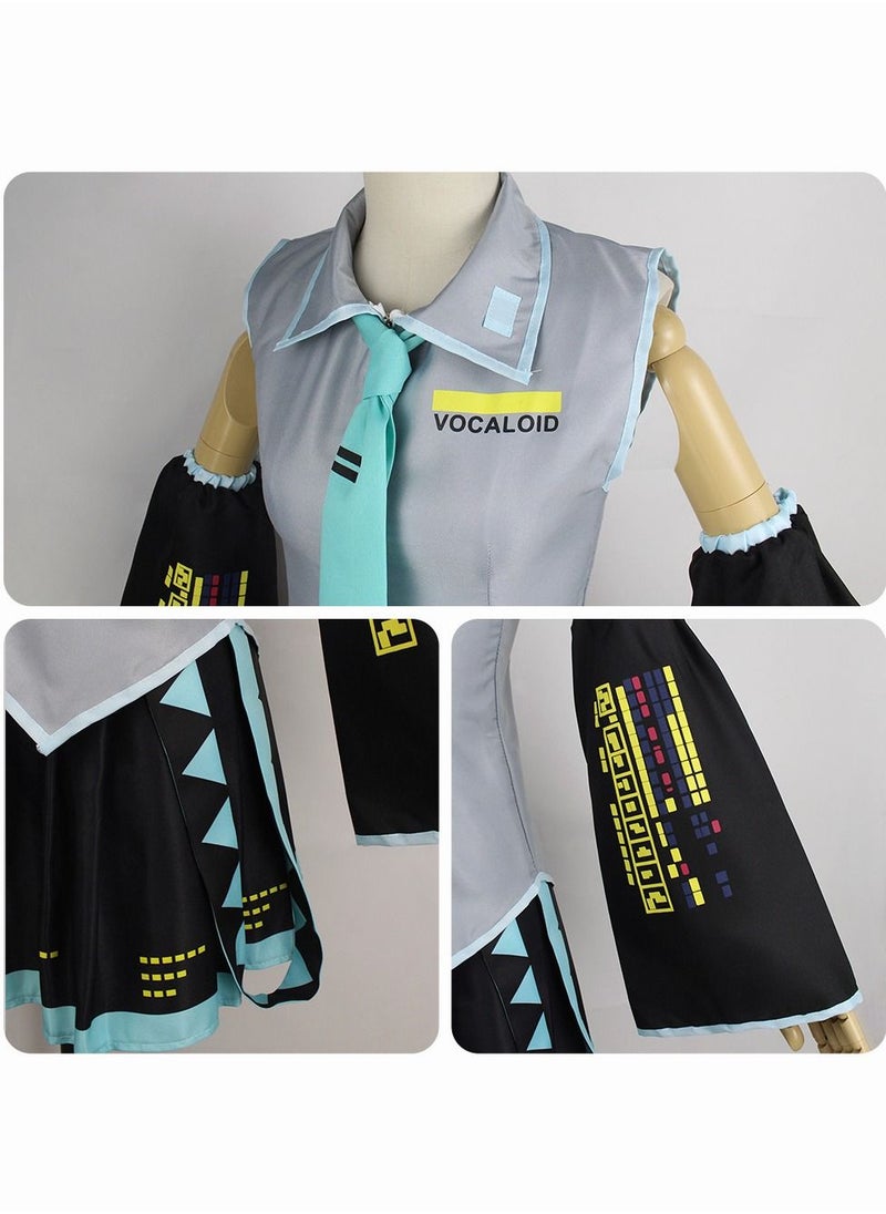 Generic 6 Piece Set Hatsune Miku Dress Anime Cosplay snow Costume JK Sailor Dress Uniform Full Set For Womens  - Image 4