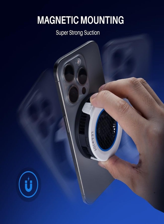Leadjoy H1 Phone Cooler for Gaming, Semiconductor Magnetic Android/iPhone Cooler with 30dB Silent Mode, Type-C Wired 80.1g Compact MagSafe Phone Cooling Fan with 2922mm² Cooling Plate - Image 5