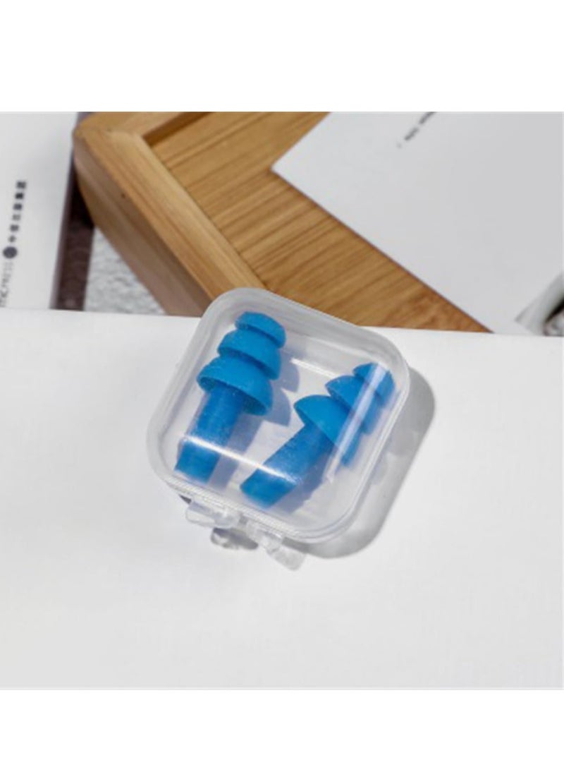 Oasisgalore 6 Pairs Silicone Swimming Earplugs: Waterproof, Reusable for Swimming,Surfing and Bathing (Blue). - Image 4