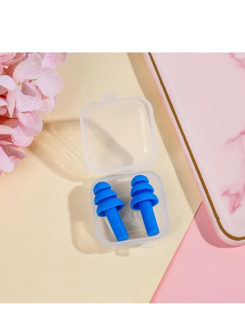 Oasisgalore 6 Pairs Silicone Swimming Earplugs: Waterproof, Reusable for Swimming,Surfing and Bathing (Blue). - Image 3
