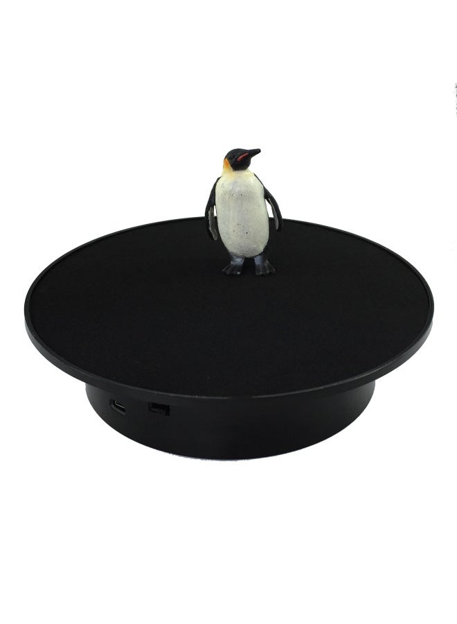 XIXI Two-way Electric Turntable Mirror 20cm Rotating Display Table Jewelry Rack Jewelry Mobile Phone Photography Display Rotating Turntable - Image 1